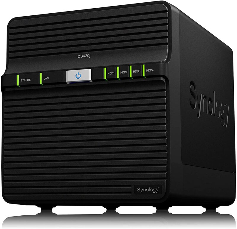 Synology-4-bay-NAS-DS420.jpg Synology 4 bay NAS DS420j (Diskless), 4-bay; 1GB DDR4
