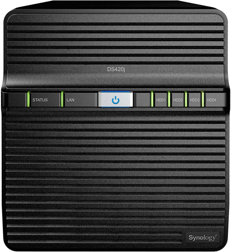 Synology-4-bay-NAS-DS420j-1GB-DDR4.jpg Synology 4 bay NAS DS420j (Diskless), 4-bay; 1GB DDR4