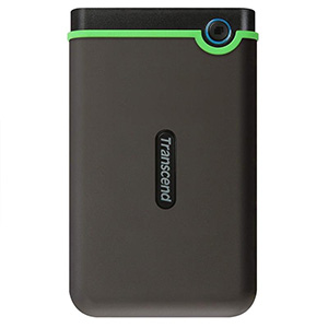Transcend-StoreJet-Slim.jpg Transcend 2TB USB 3.1 Gen 1 StoreJet 25M3S SJ25M3S Rugged External Hard Drive TS2TSJ25M3S,Grey